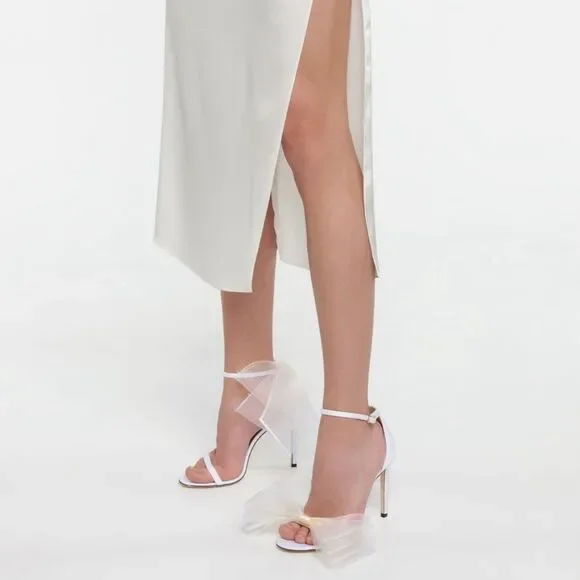 Jimmy Choo Aveline bow detail sandals size 37.5
